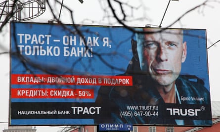 The actor Bruce Willis was the face of National Bank Trust’s 2010 ad campaign in Russia