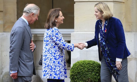 The Prince of Wales with the French environment minister Ségolène Royal and climate change secretary Amber Rudd.