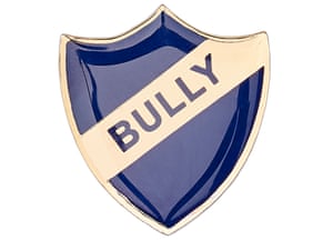 A prefect-style badge with Bully written on it