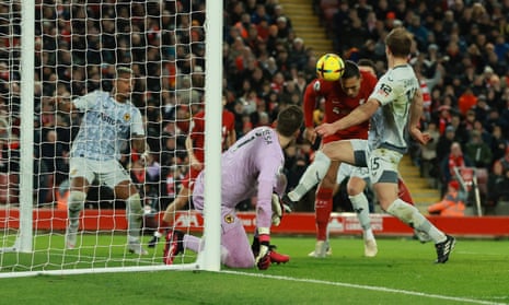 Virgil van Dijk scores their first goal.