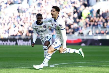 Pedro Neto shows his delight after giving Chelsea the lead.