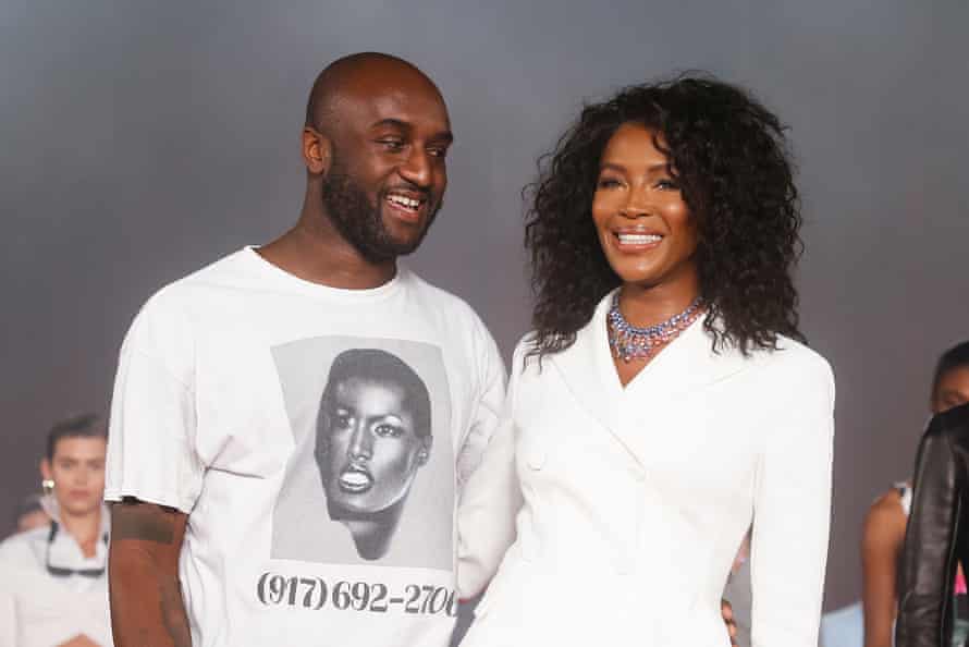 Abloh with Naomi Campbell after the SS18 Off White show.