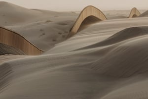 Nicknamed by the border patrol agents as “The Sand Dragon,” this seven mile, forty million dollar section of floating wall is designed to shift above the ever changing sands of the largest active dune field in the United States.