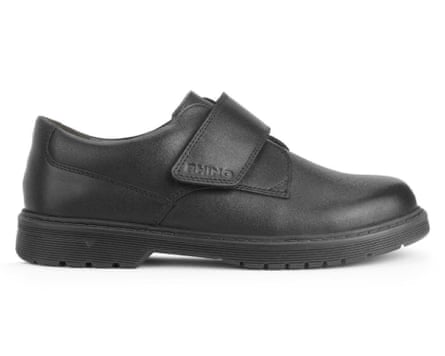 Start-Rite Glint Black leather boys rip-tape school shoes