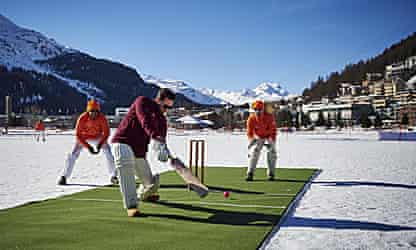 At St Moritz there’s no business like snow business with Cricket on Ice