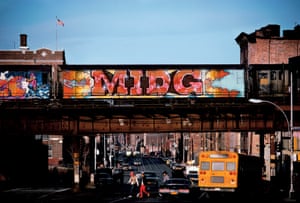 ‘Midge’ with yellow school bus, 1982