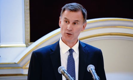 Jeremy Hunt speaking at the City of London financial and professional services dinner at Mansion House in London.