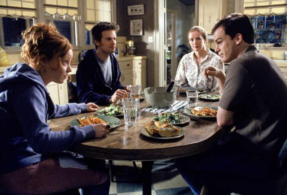 Lauren Ambrose as Claire Fisher, Peter Krause as Nate Fisher, Frances Conroy as Ruth Fisher and Michael C. Hall as David Fisher.