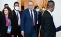 Prime minister Anthony Albanese arrives at the Apec summit in Bangkok