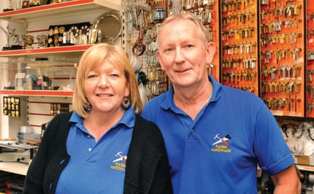 Rasen Hardware shop owners Ken and Sue Greenwood in Market Rasen Lincs
