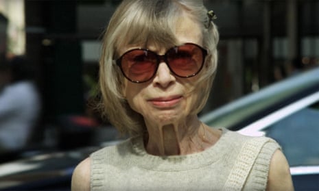 Didion, pictured in shades in a still from the Netflix documentary Joan Didion: The Center Will Not Hold.