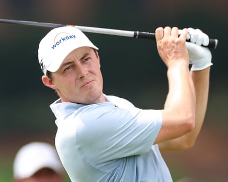 Matt Fitzpatrick plays a tee shot