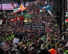 Huge crowds take part in London march against the far right – live