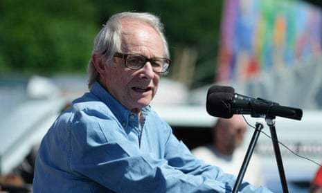 Ken Loach speaks at the Durham Miners’ Gala, UK, on 8 July.
