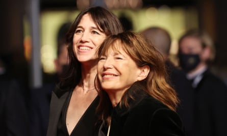 Jane Birkin at the Cannes film festival in 2021 with her daughter, the actor, singer and director Charlotte Gainsbourg