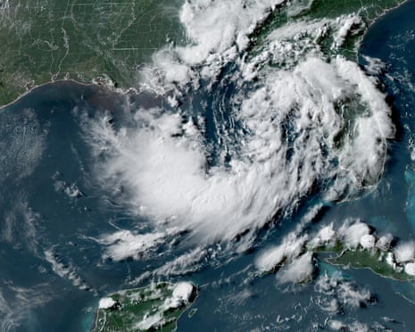 a satellite image of a tropical storm