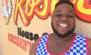 Denzel Gordon, a tourist from New York, in Los Angeles