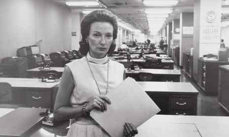 Charlotte Curtis in the New York Times newsroom.