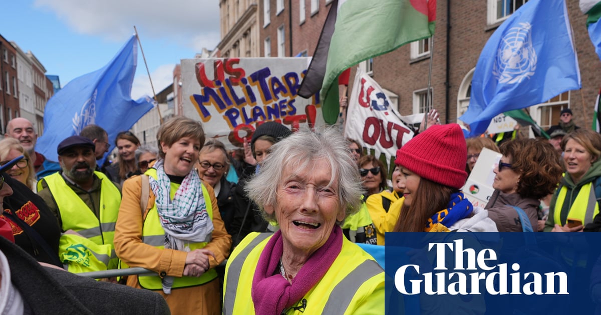 Peace activist, 91, walks across Ireland in protest against US military stopovers