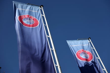 A picture of Uefa banners