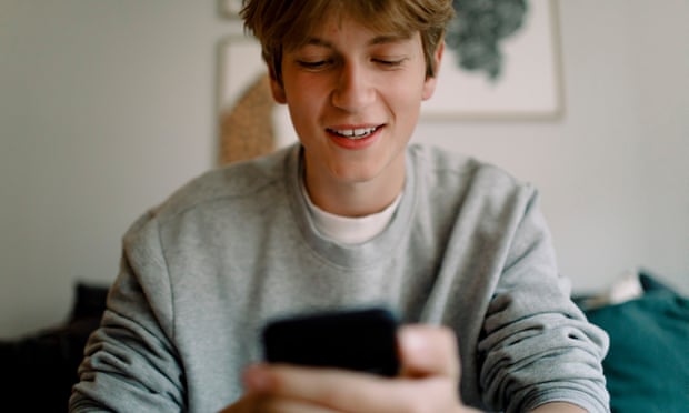 Teenager with mobile phone