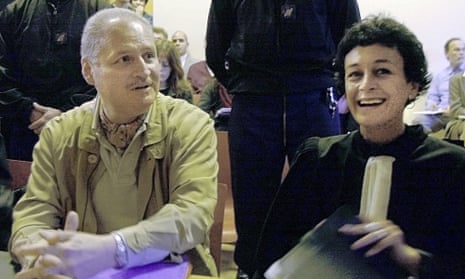 Carlos the Jackal sits next to his French lawyer, and partner, Isabelle Coutant-Peyre.