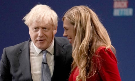 Boris and Carrie Johnson at the Conservative party conference in October 2021