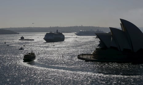 Ships in Sydney harbour.
