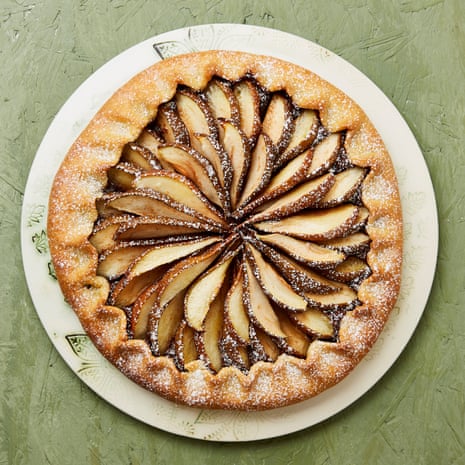 Meera Sodha’s pear, chocolate and almond galette.