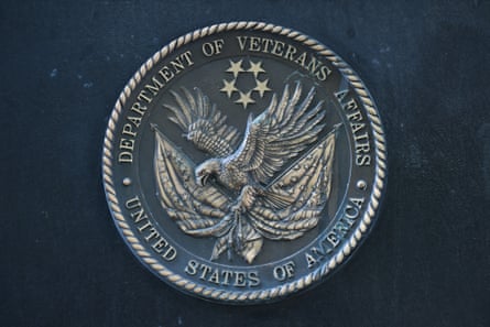 The seal of the Department of Veterans Affairs outside the agency’s headquarters in Washington.