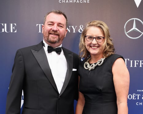 Victorian Premier Jacinta Allan and husband Yorick Piper attend the NGV Gala 2023 at the National Gallery of Victoria on December 02, 2023 in Melbourne, Australia.