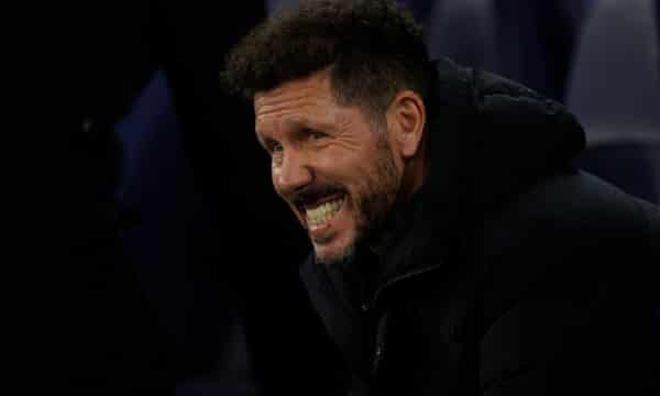 Guardiola urges Man City to attack Atlético and not to ‘defend the result’ | Champions League 1 The Atletico Madrid head coach, Diego Simeone.