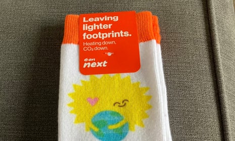 The E.ON socks advising people to turn their heating down.