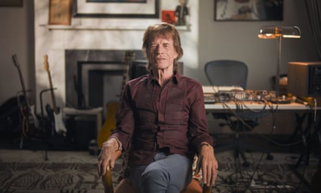 Mick Jagger at home, in need of better questions.