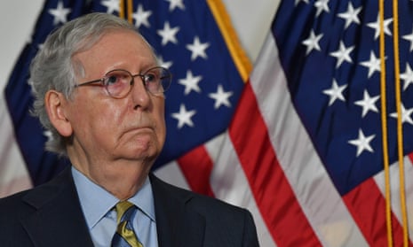 ‘The president is “100% within his rights” to challenge the clear election results in court, said Senate majority leader Mitch McConnell, before scolding Democrats for demanding the president concede.’