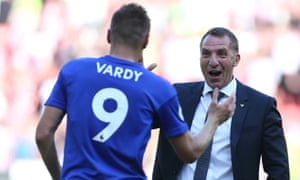 Brendan Rodgers felicita a Jamie Vardy