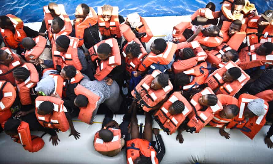 There were 140 people crammed onboard the inflatable, including 15 pregnant women – all made it off safely to the MSF mother ship, the Bourbon Argos.