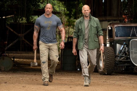Statham with Dwayne Johnson in the upcoming Fast &amp; Furious spinoff, Hobbs &amp; Shaw.