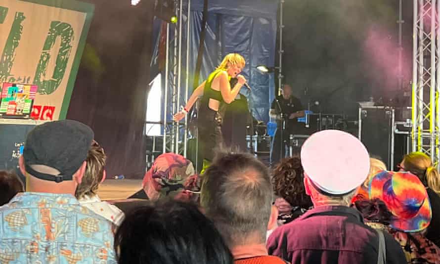 Billy Nomates at the Left Field stage at Glastonbury