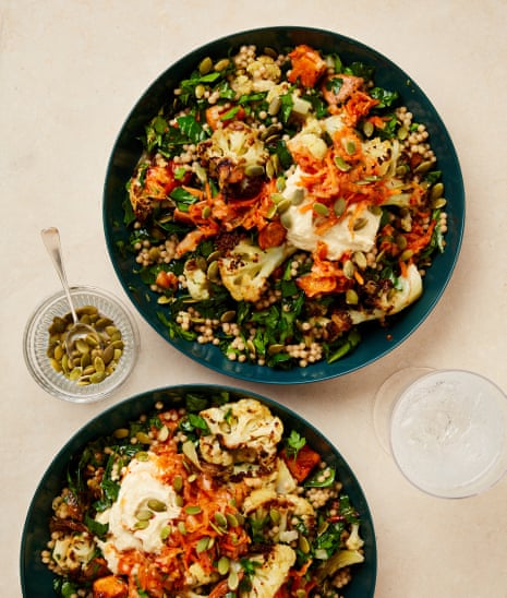 Meera Sodha's vegan recipe for roast cauliflower and kimchi