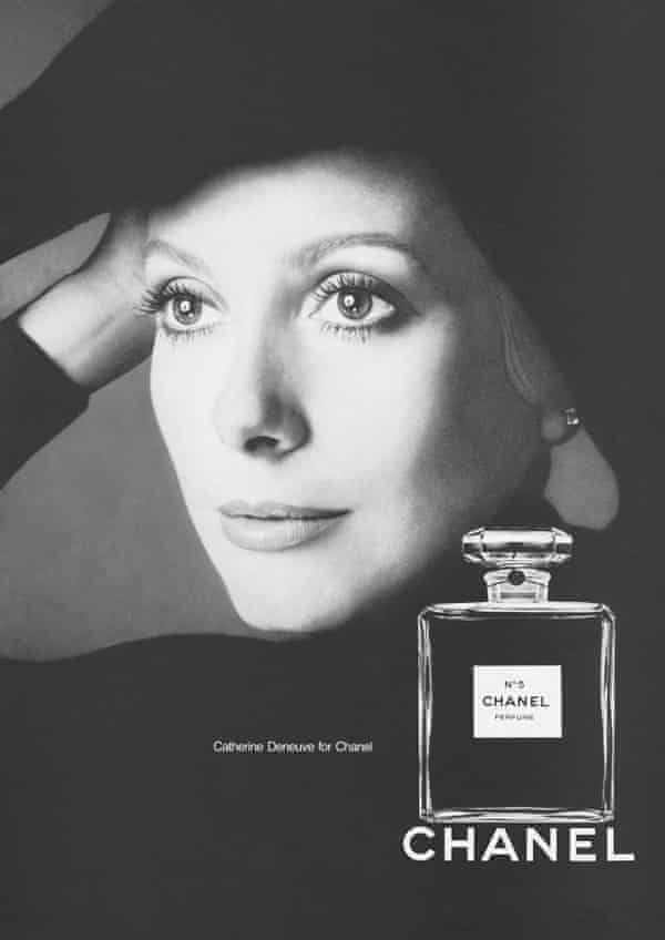 Catherine Deneuve photographed in 1972 for Chanel No5.