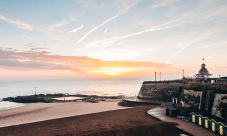 Viking Bay beach in Broadstairs, Kent - a popular Airbnb destination in pre-virus times.