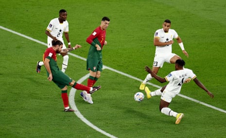Ruben Neves has an effort blocked.