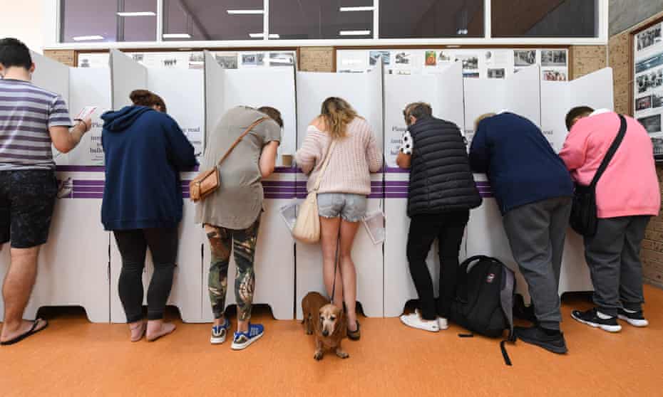 Voters during the previous Australian federal election