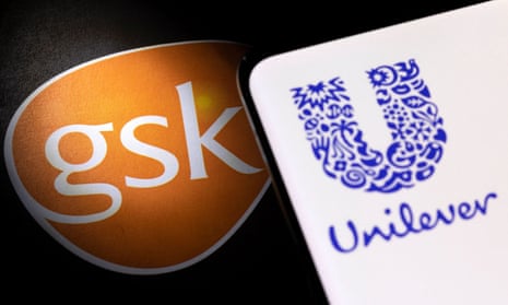 Illustration of Unilever and GSK logos