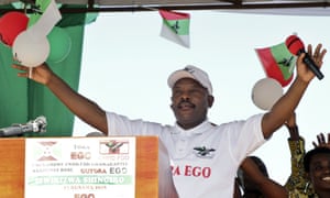Pierre Nkurunziza on the campaign trail earlier this month.