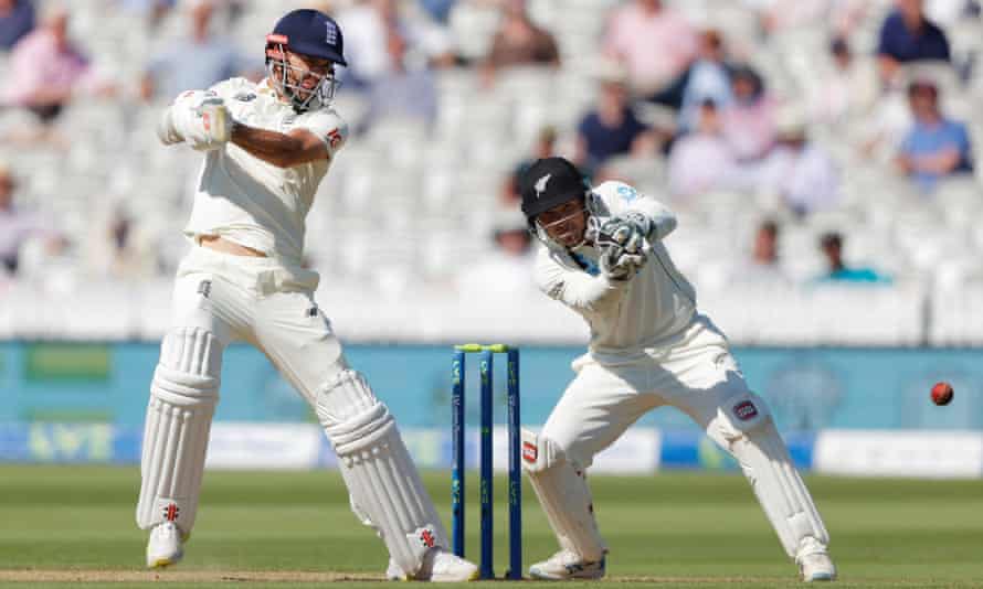 Jimmy Anderson stayed with Burns while he completed his hundred.