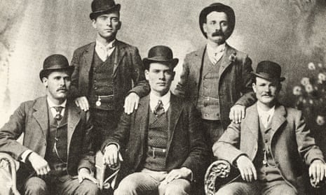 The Wild Bunch gang of American outlaws pictured in 1901. Butch Cassidy is seated on the right and Sundance seated on the left.
