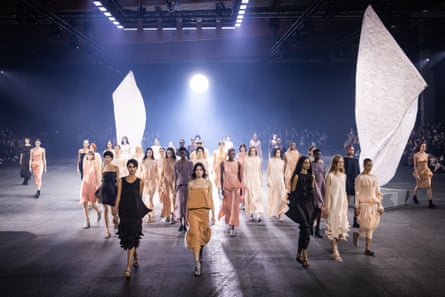 Models walk during a runway presentation