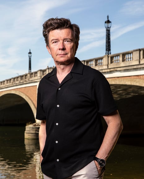 Rick Astley by the Thames in Hampton, west London.
